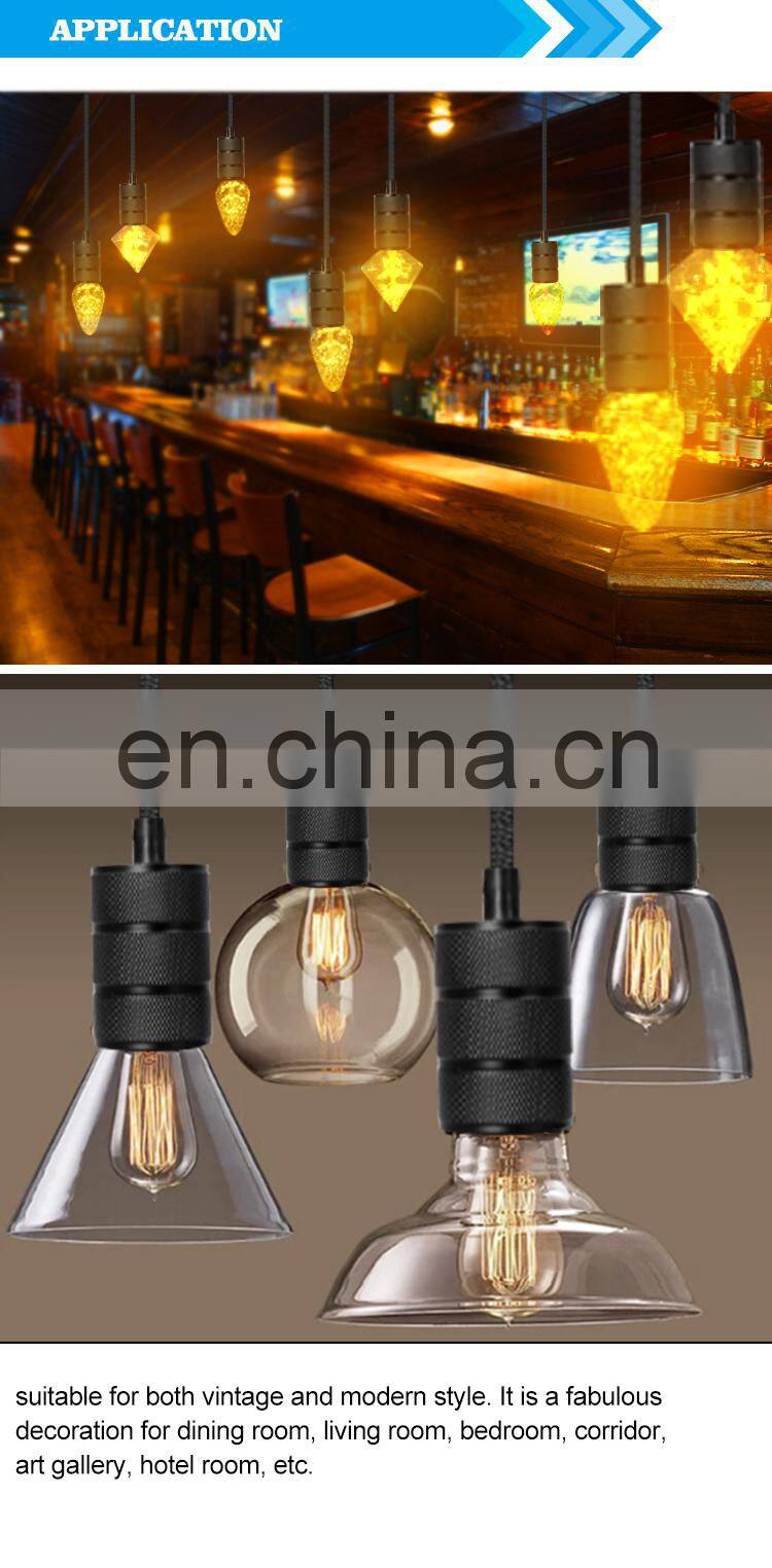 Ceiling Textile Cord E27 pendant light fitting for house metal light fitting kits