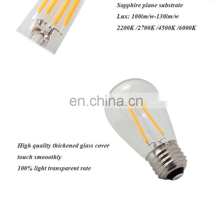 Langma 4W 6W 8W Retro screw E27 E26 AC110V AC230V vintage edison filament light bulb ST64 st58 led CE/Rohs/UL certified
