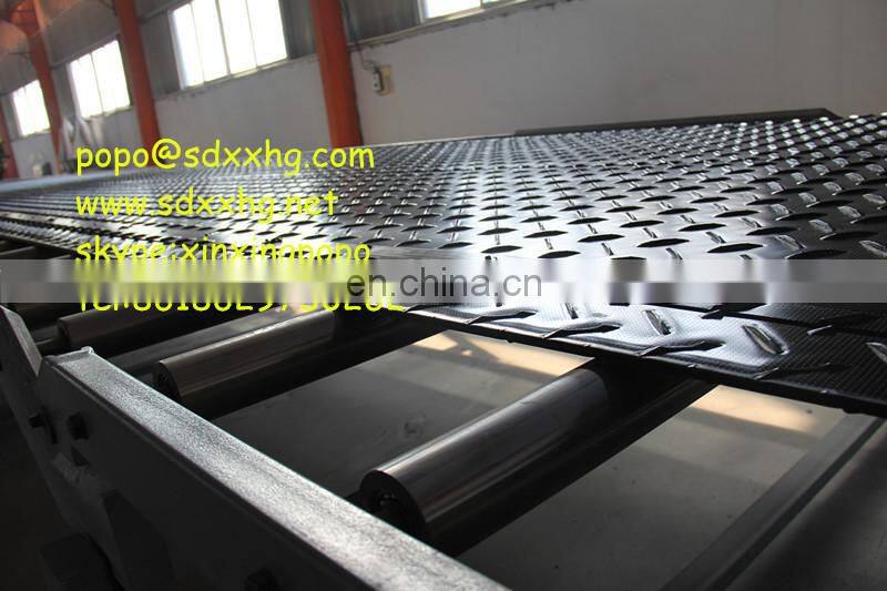 plastic diamond plate and construction access road mat or UPE plastic mobile road mats