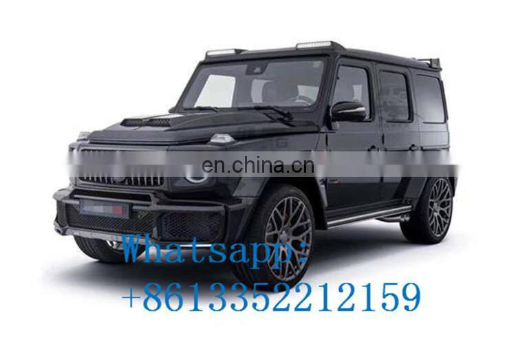 2019 year G class W464 B style carbon fiber roof spoiler for w464 G63 G65 G500 G400 G350 front wing with LED running light