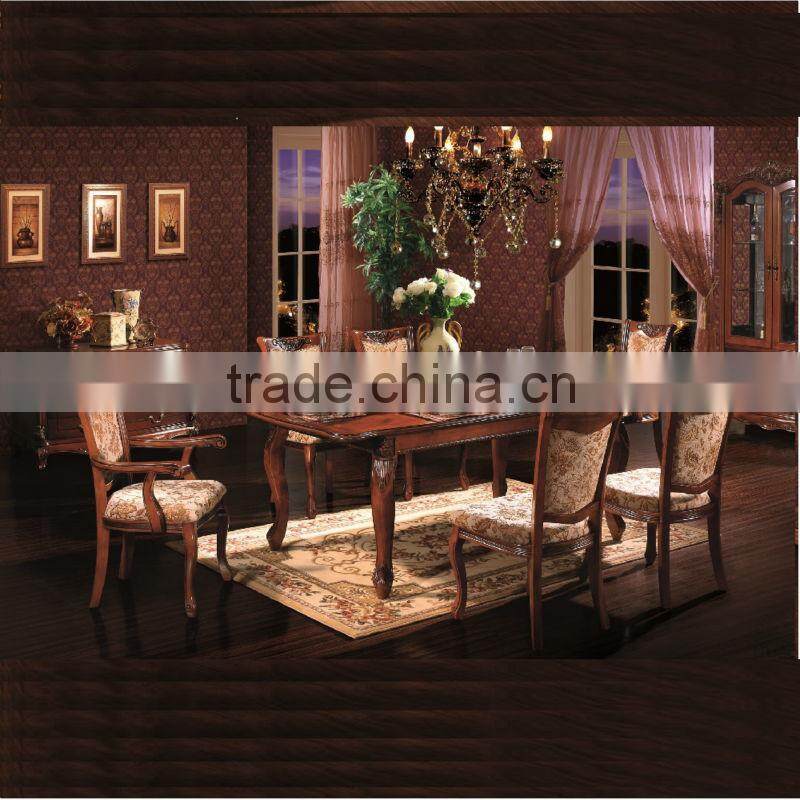 European style dinning table/Wooden table set for dinning room
