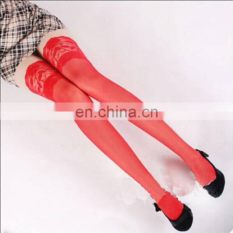 Women Ladies Sexy Lace Top Sheer Stay Up Thigh High Stockings Pantyhose