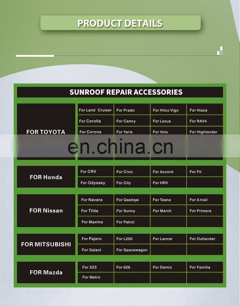car sunshade interior Accessories Sunroof Parts kit sunroof for bmw e36 the Sunroof repair BMW X5 X3