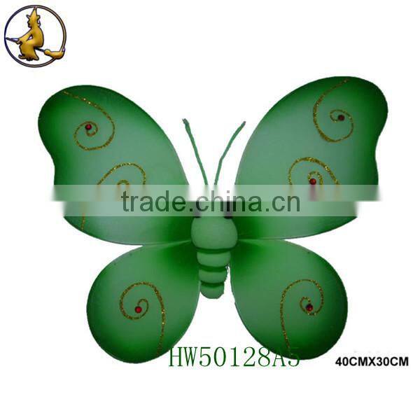 Blue Big Butterfly Wing with Rhinestones