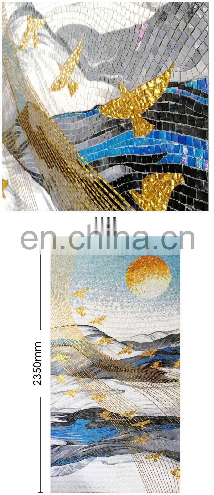 flower mexican mosaic tile mural,ceramic tile molds glass tile mosaic mural