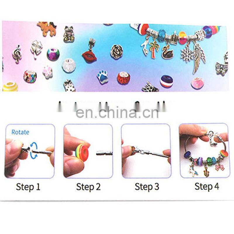 Best Valentine's Day Gifts For Girls 64PCS Charm Making Bracelets Kit DIY Bracelet Beads For Jewelry Making Kit