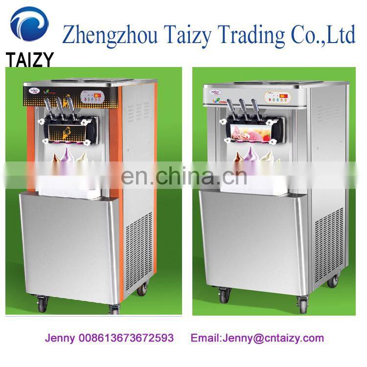 High productivity and low consumption used commercial soft serve 3 flavor vending Ice cream machine/soft ice cream