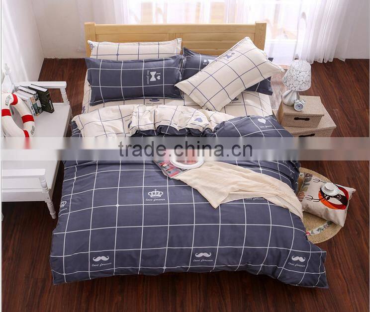Very cheap wholesale printed polyester fabric Monochromatic bedding set