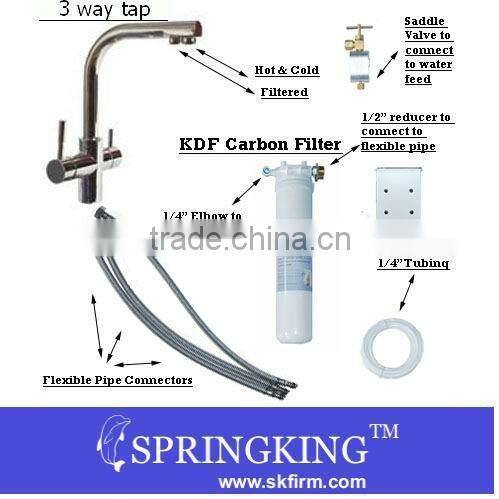 New Style Brass 3 Way Tap Dual Handle Faucet