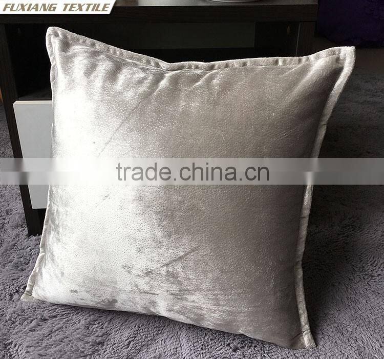 velvet pillow with flange dot foil print