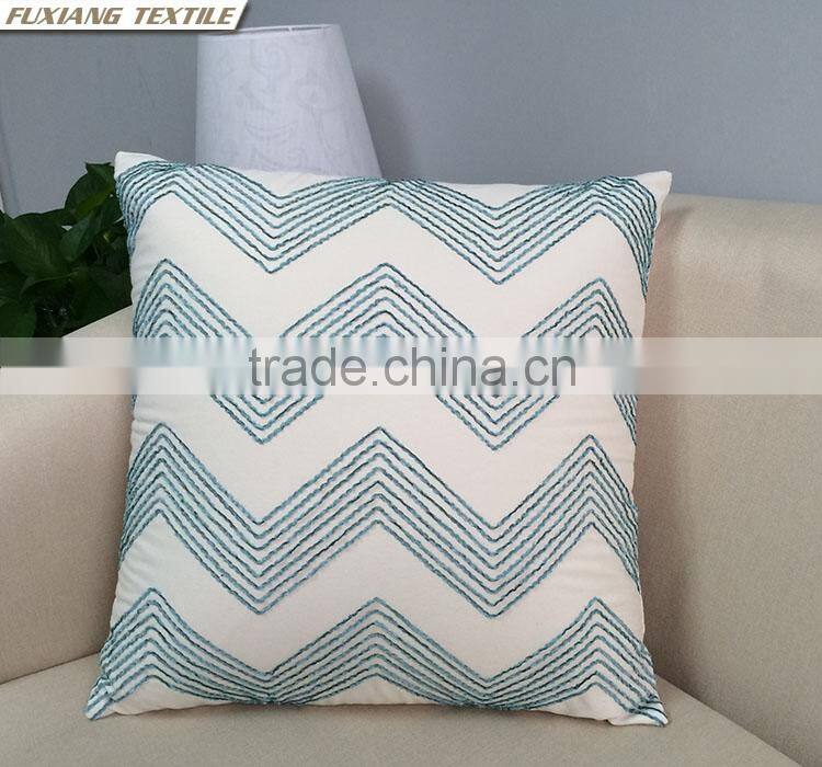 Embroidered Zig-Zag Type Sofa Chair Home Decor Pillow Cushion