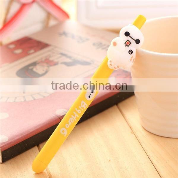 Cheap custom silicone cartoon ball-point pen/promotion gift gel ink pen