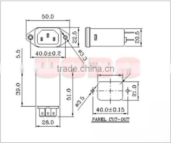 Wholesale IEC320 115/250VAC electrical emi noise filter