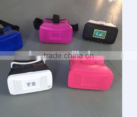 Head Mount Plastic Version 3D VR Virtual Reality Glasses Google Cardboard Movies Games for 3.5 to 6 inch Phone