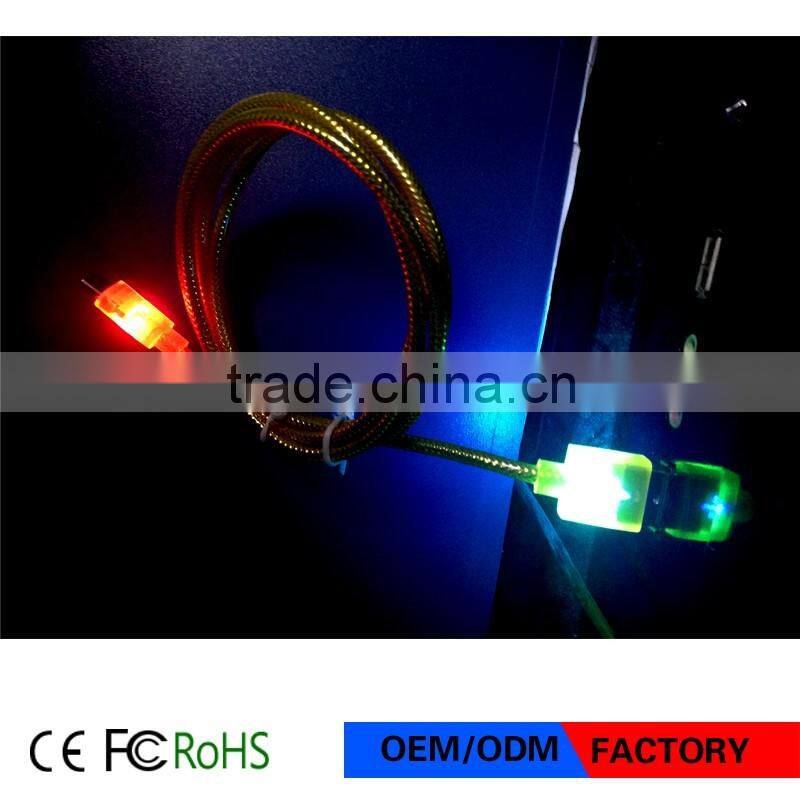 Factory Wholesale Hot Selling New Product Micro USB Cable with LED Light