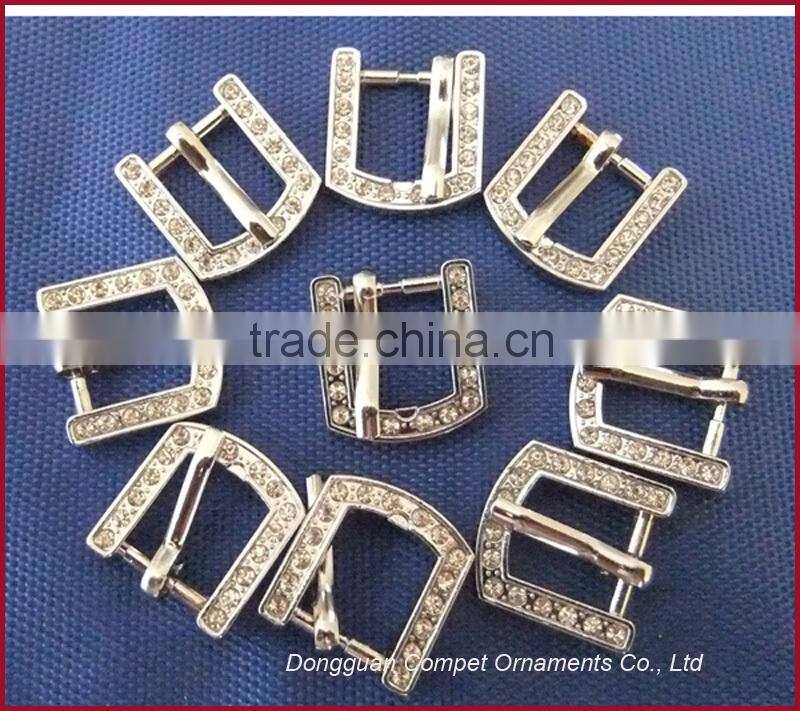 Wholesale Chrome Plated 10mm Inner Width Diamond Metal Buckle Pet Collar Alloy Buckles Upscale Rhinestone Dog Collar Buckle