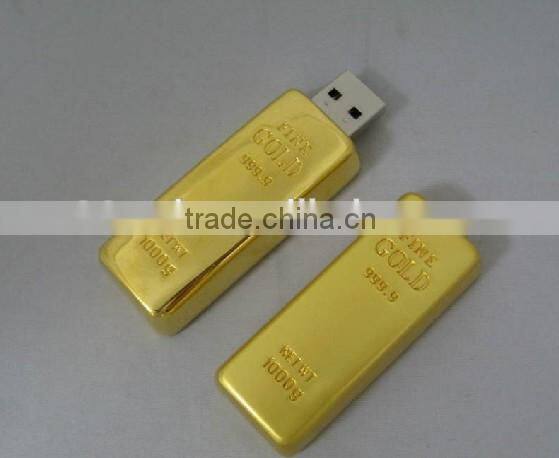 Hot sale Golden color Metal usb flash drive with full capacity