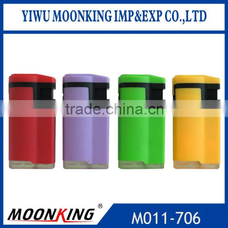 high quality plastic gas recharge wind-proof jet flame outdoor lighter