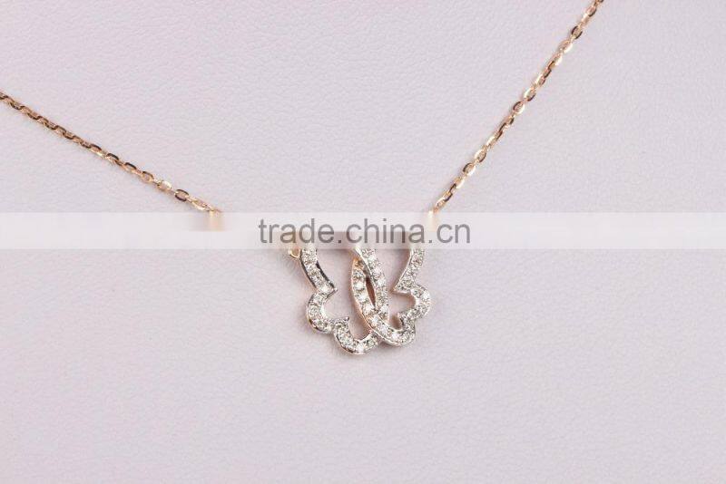 2015 New Fancy Gold And Silver Allah Pendant Necklace