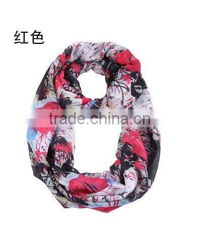 Top-selling Foreign Trade Attractive Splash-ink Printing Fashion Infinity Shawl Round Neck Scarf