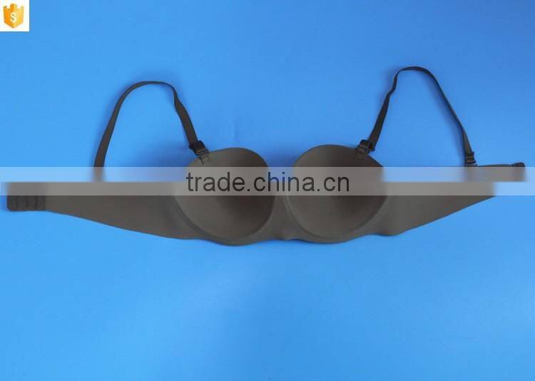 Fashionable gray curve line laser cut brassier