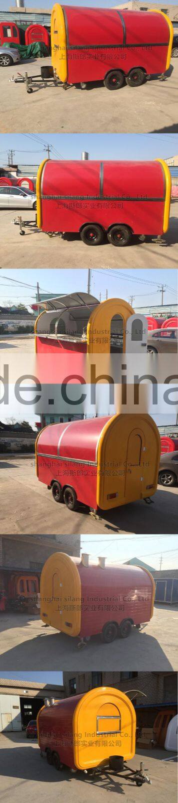 biaxial food cart trailer mobile food truck hot dog ice cream traction kart Mechanical brake config