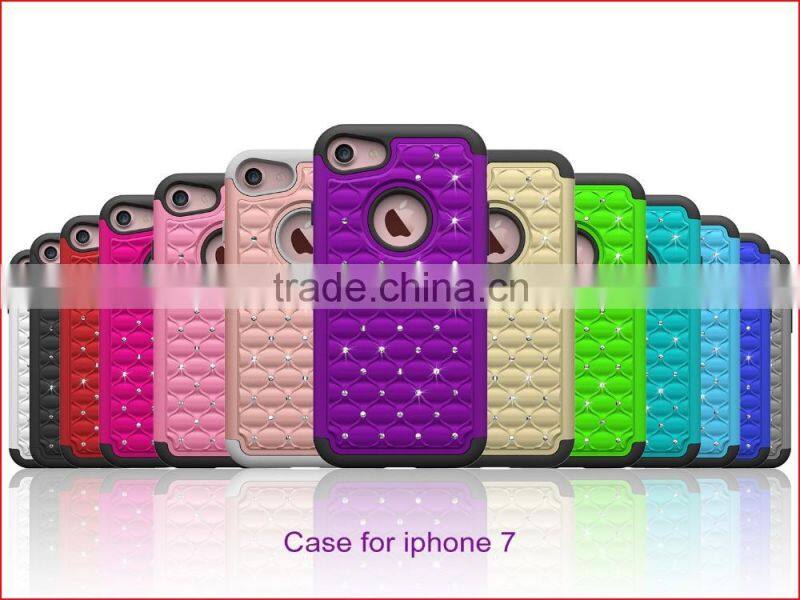 Newest Diamond stars 3 in 1 phone case for Iphone 7