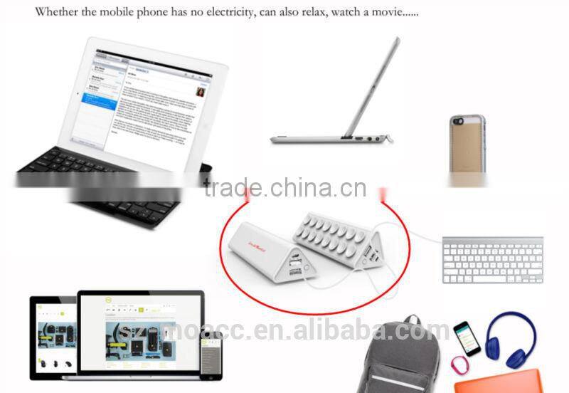 New Hot Real Capacity 10000mAh usb power bank with sucker and stand function for mobile and tablets