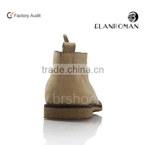 Fashion pure leather ankle chukka boots for men