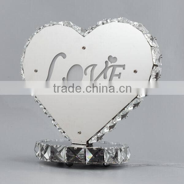 LOVE word crystal table lamp
