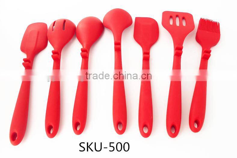 2016 Hot Sale Heat-Resistant Silicone Cooking Utensils Set with stand & silicone kitchen products