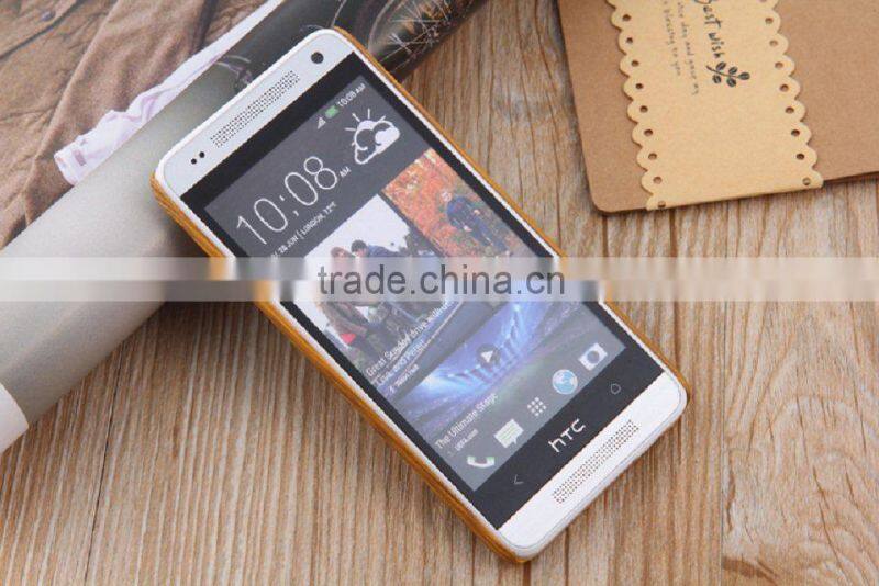 Wooden texture hard case for HTC one M7