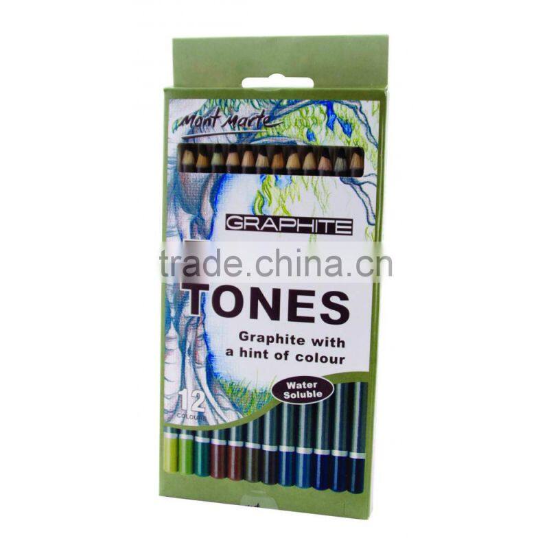Mont Marte Earth Tones Graphite Pencils 12pce