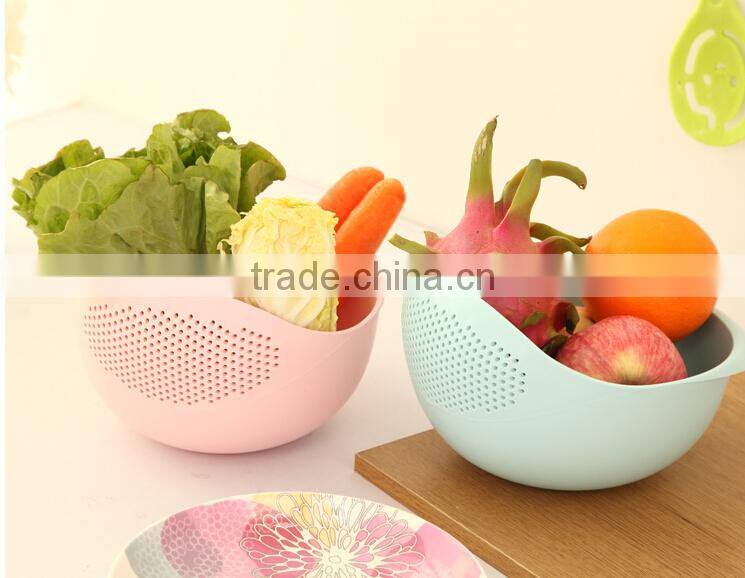 Q021 wholesale plastic rice washing basket / Rice Washing Bowl/drain basket