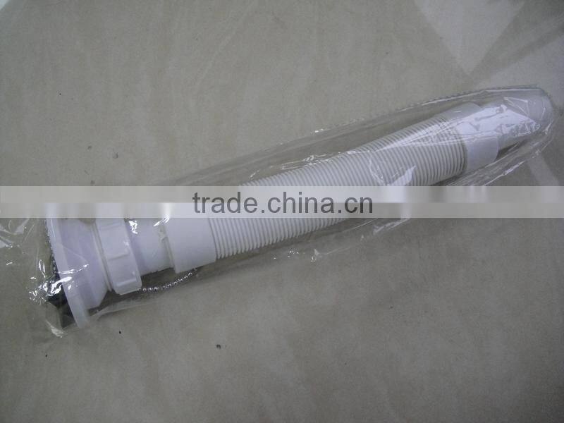 PP flexible basin waste hose/plastic sink drain hose with steel wire/pvc retractable hose for bathroom/chrome coated waste hose