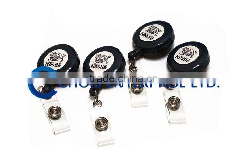 Custom Single Side Logo Retractable Badge Reel, High Quality