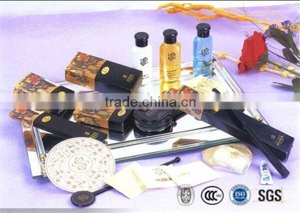 Disposable hotel guestroom amenities supplies set