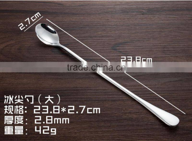 Stainless long handle spoon with mirror polishing Factoy directly in Jieyang
