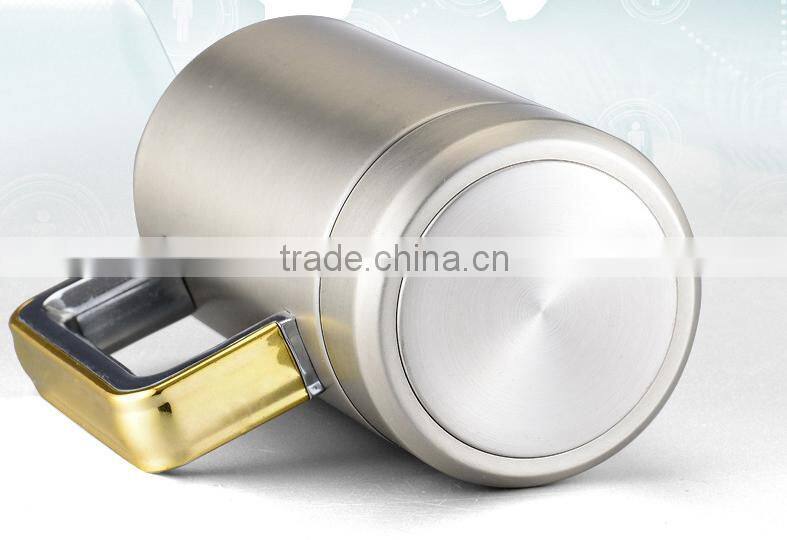350ml office business stainless steel vacuum cup with handle