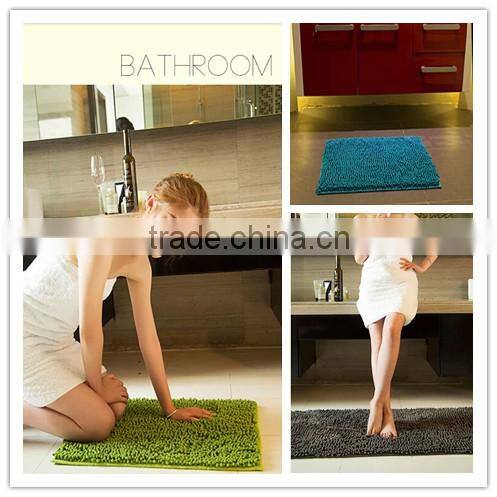 60x90cm Chenille Waterproof Microfiber Removable Shaggy Floor Mats