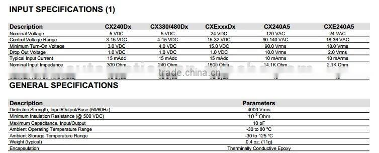 Crydom SIP SSR CX380D5R SOLID STATE RELAY PCB SSR