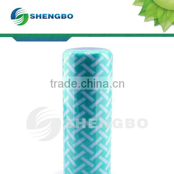 Hand clean soft towel roll 25*30cm blue green