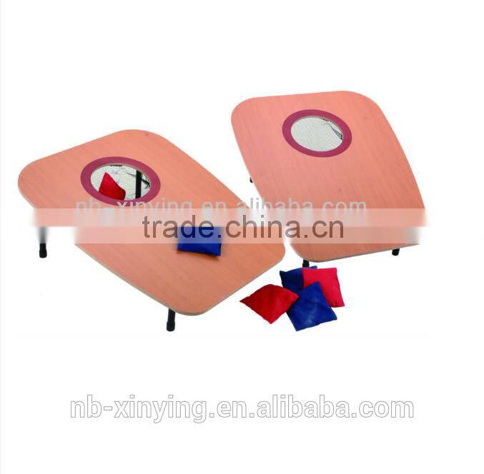 2016 Hot selling MDF Double Wooden Toss Bean Bag Games with sandbag and ring for kids playing cheap price