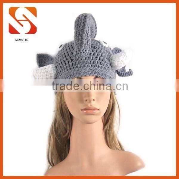 Cheap owl crochet knit winter hat for christmas decoration