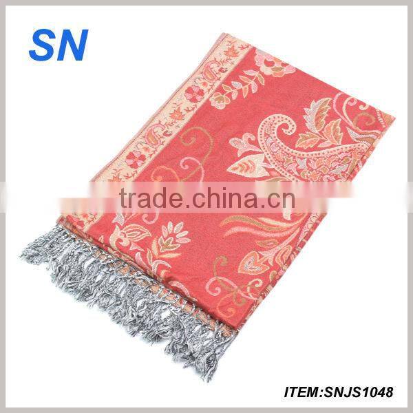 Lasted fashion winter shawl jacquard scarf for women