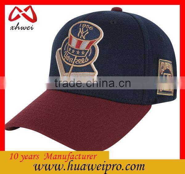 Alibaba china headwear custom 100% Cotton Baseball Cap with 3D embroidery