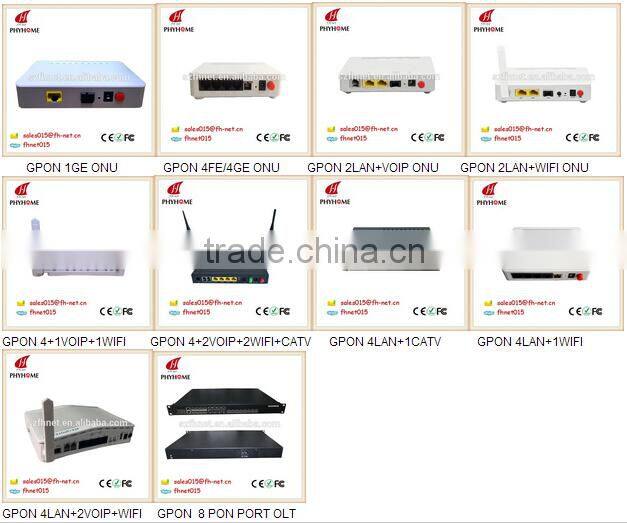 Ftth/FTTX 2*ge+wifi gpon ont compatible with Huawei/ZTE/FIBERHOME/ZYXEL OLT