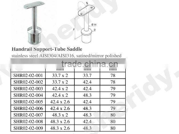 Stainless steel stair balustrade used in supermarket