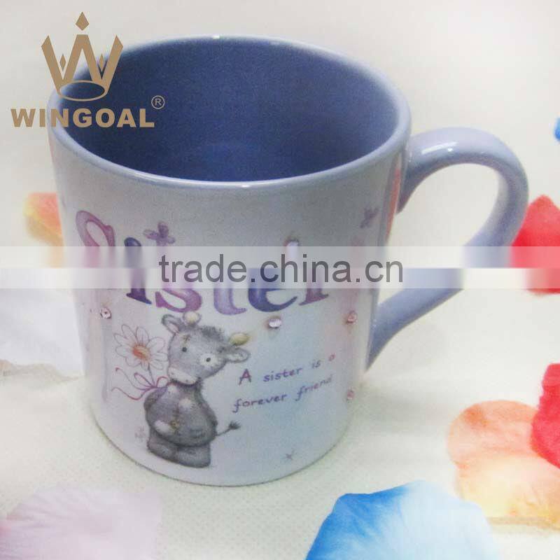 ceramic coffee mug with decal