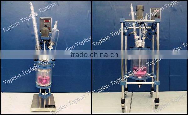 Creative good price new three layer glass reaction kettle